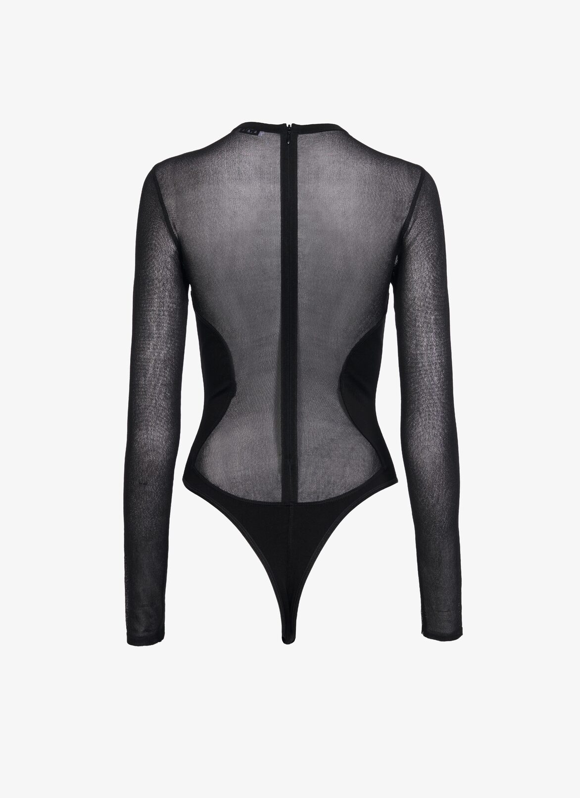SHEER CREPE BODYSUIT ALAÏA BLACK SHEER CREPE BODYSUIT